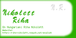nikolett riha business card